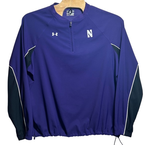 Under Armour Other - Under Armour Northwestern Wildcats Quarter Zip Windbreaker Purple Mens 2XL Loose